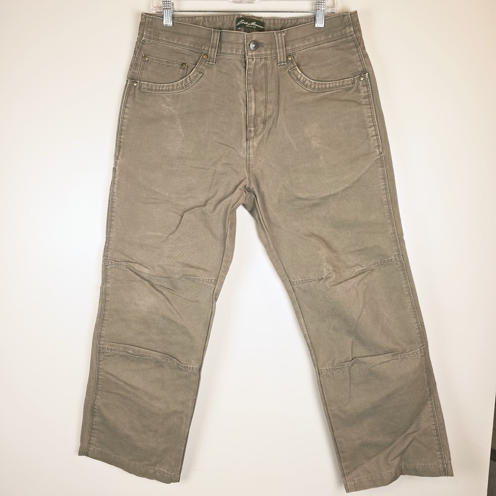 Vintage Eddie Bauer 32x30 Cargo Carpenter Pants Brown Relaxed Outdoor Grunge.E44